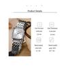 Fashion Light Luxury Square Dial Alloy Strap Women's Quartz Watch Bracelet Set of 6, Suitable for Thanksgiving and Christmas Gif