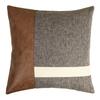 2pcs Faux Leather Pillow Cover 2 color Modern Patchwork Decorative Throw Pillowcase For Sofa Couch