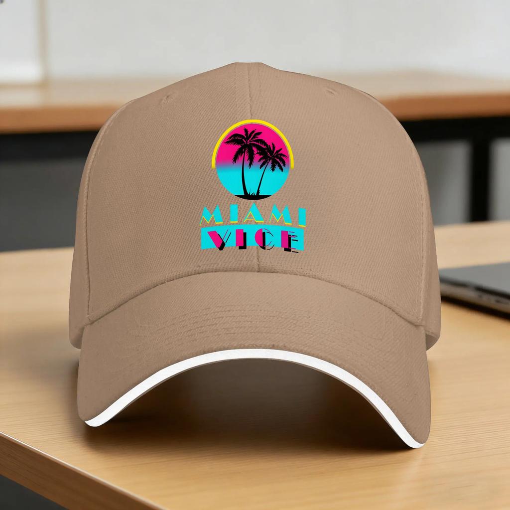 Miami Vice Casual Baseball Cap Summer Trucker Hat Sun Visor Hiking Fishing Snapback Cap Couple Women Y2K Funny Baseball Caps