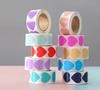 500Pcs Love Heart Stickers Roll Cute Heart Shaped Seal Labels for Scrapbooking Craft Birthday Party Gift Packaging Stationery