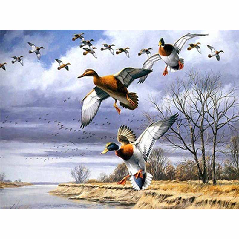 5D DIY Full Round Drill Diamond Painting Wild Duck Cross Stitch Mosaic Kit 5D DIY Full Round Drill Diamond Painting Wild Duck Cross Stitch Mosaic Kit