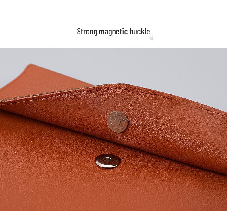 A4 Waterproof Leather Document Bag - Large Capacity Business Briefcase