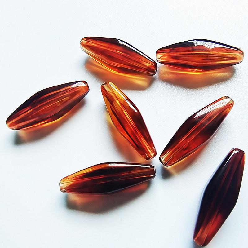 Acrylic High Gloss Transparent Octagonal Amber Beads for DIY Jewelry and Accessories