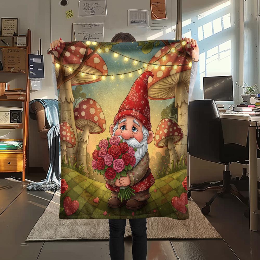 1 Stück Valentinstag Druck Flanelldecke, Hohe Qualität, Bequem für Alle Jahreszeiten, Heimdekoration, Perfekt für Weihnachten, Geburtstagsgeschenk