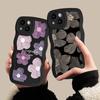 Oil Painting Flower Phone Case For iPhone 14 Pro Case iPhone 11 13 12 Pro Max 7 8 6 15 Plus XR XS SE 2020 Shockproof Wave Cover