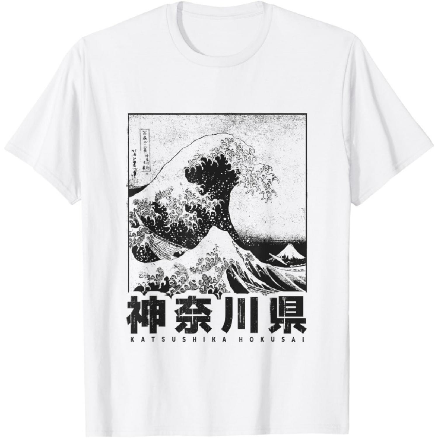 Great Wave Off Kanagawa Japan Aesthetic Japanese Art T-Shirt XXXXXL белый