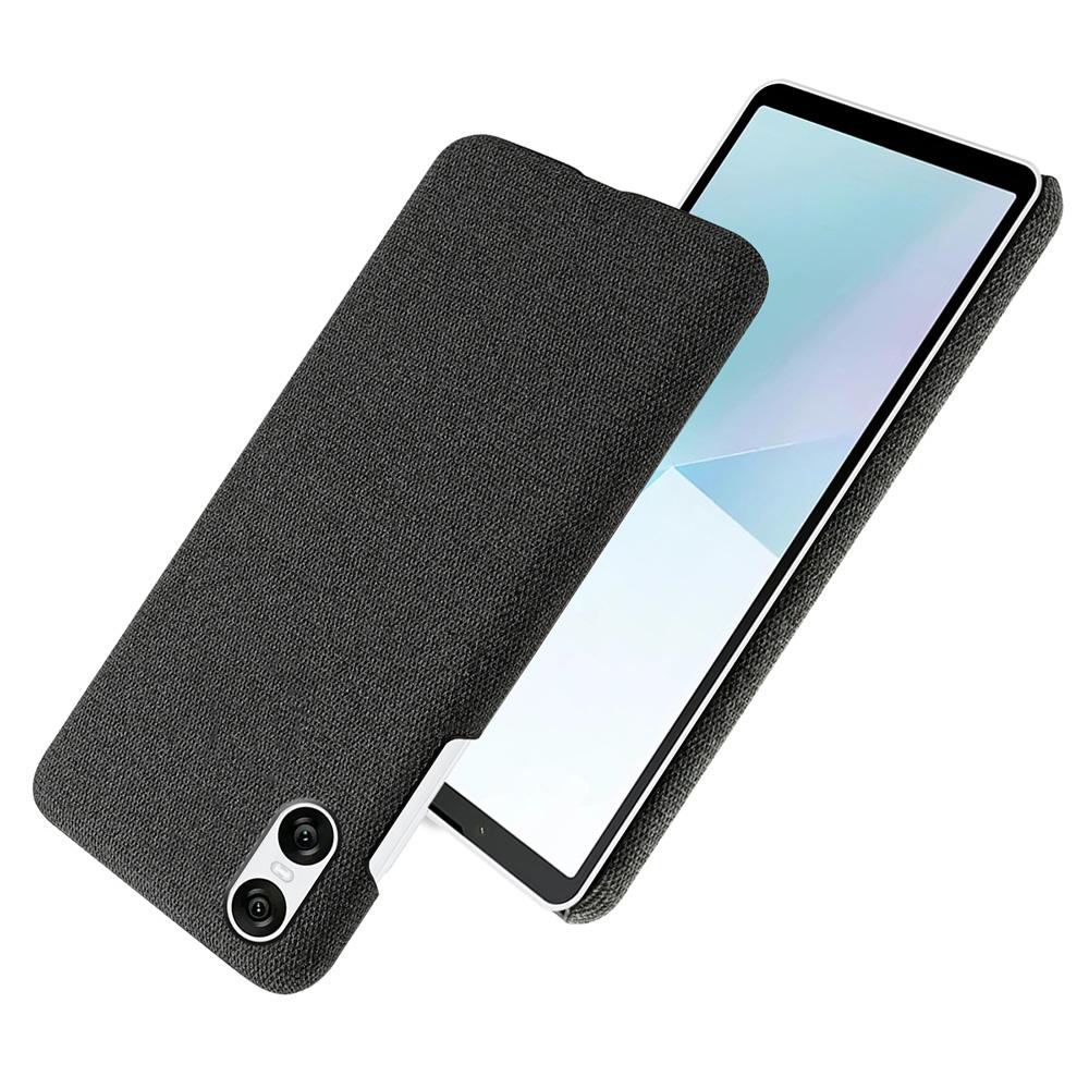 

For Sony Xperia 10 VI Case Anti-Scratch Cloth+PC Phone Cover Grey