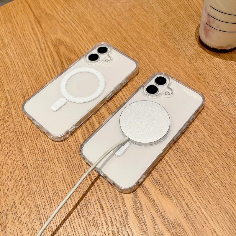 Transparent Magnetic AI Camera Case with Touch Buttons for iPhone 16 Pro Max - Drop-Proof