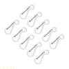 10Pcs Stainless Steels Small Carabiner Clip Spring Snap Keyring Hook for Camping Traveling Hiking Keychains Enduring