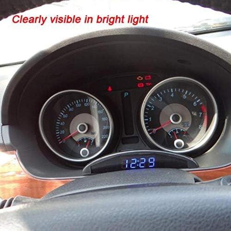 LED Car Clock 24-Hour Thermometer Car ide Outside Temperature Meter Digital Battery Voltage Monitor DC 8~28V Voltmeter