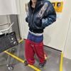 West Coast Color Block Casual Sweatpants Loose Fit Street Hip Hop Style Unisex