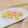 10pcs/Bag Hollow Mini Crown Gold/Silver Color Hole Beads For Rings Jewelry Making DIY Handmade Craft Accessories