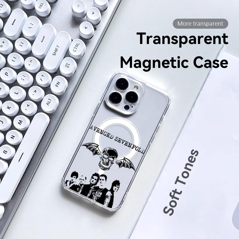 Cool A-Avenged Sevenfold Phone Case For iPhone 17 16 15 14 13 12 Pro Max Plus With Magnetic Crystal Clear Case Wireless Charge