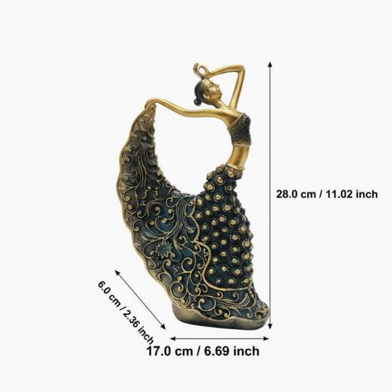 

European Luxury Peacock Dancer Resin Ornament for Home and Wedding Decor