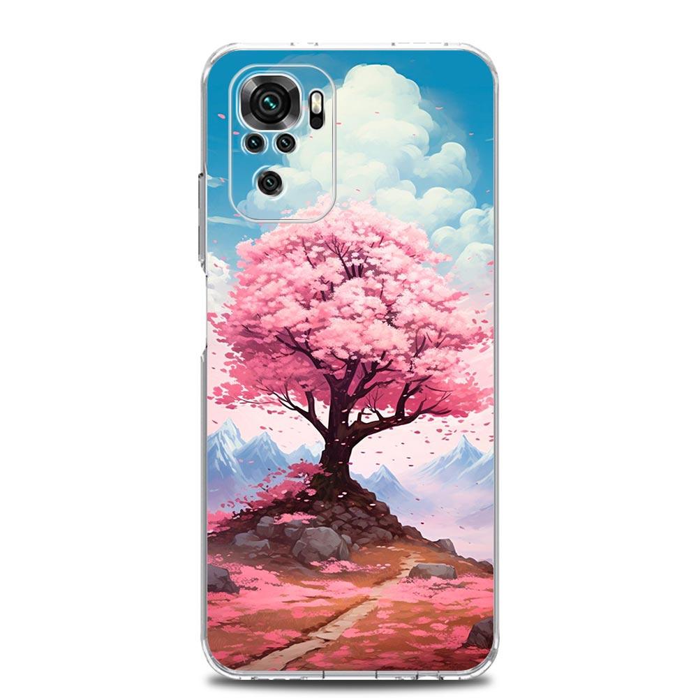 Cherry Blossom Tree Phone Case For Xiaomi Redmi Note 13 12 5G 9S 9 8 10 11 Pro Plus 4G 9T 13C 12C10C 9C 9A 7 Pro Clear Cover