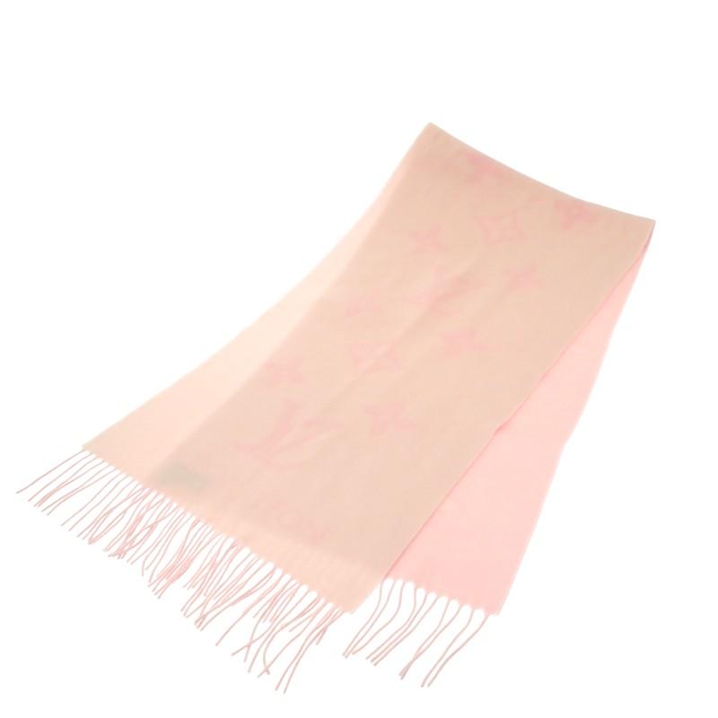 LOUIS VUITTON  M90894 Scarf white/Rose claire cashmere Women