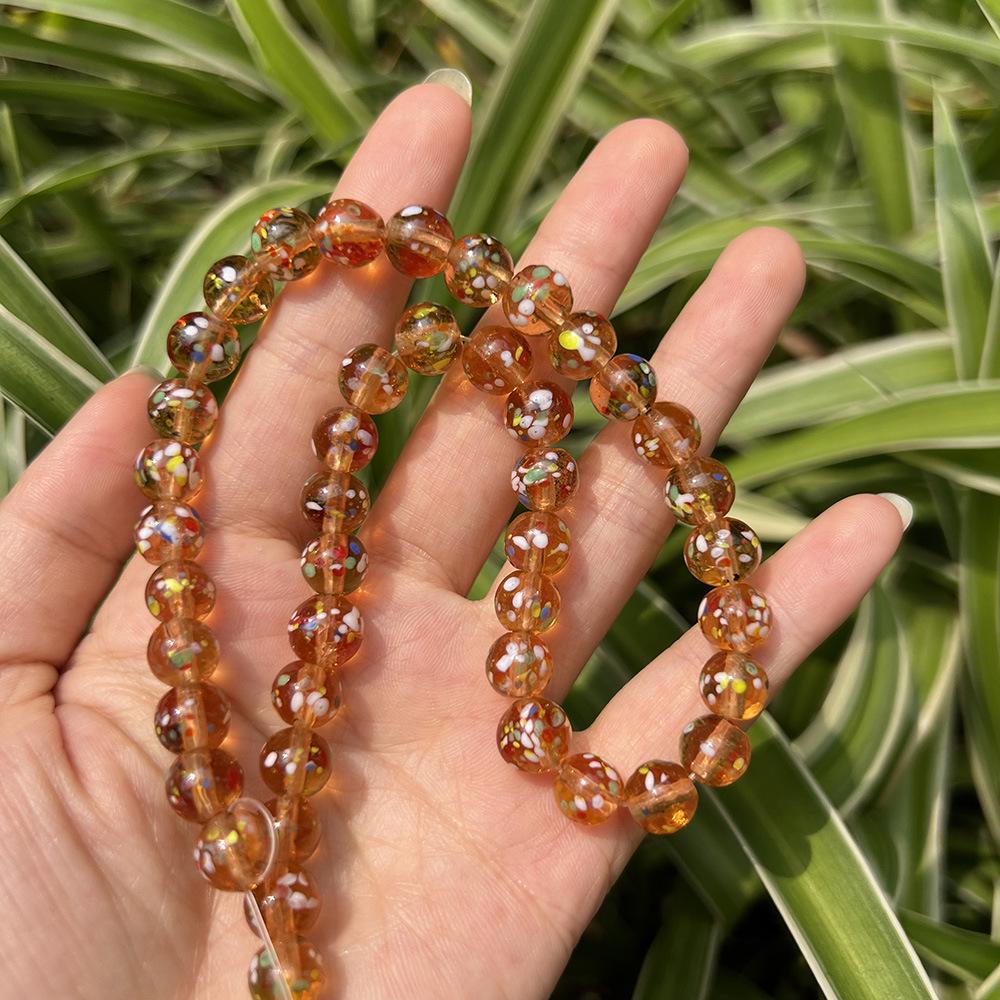 Colorful Thousand Flower Speckled Glass Beads for Handmade DIY Crafts