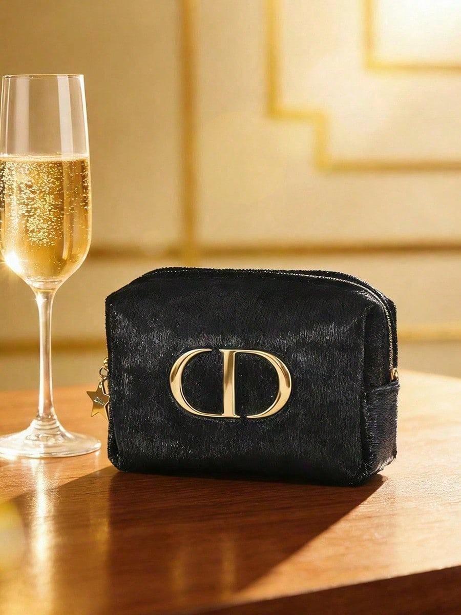 Dior Black Large Capacity Makeup Bag