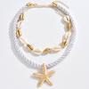 Natural Elements Summer Alloy Shell Starfish Pendant Necklace For Women