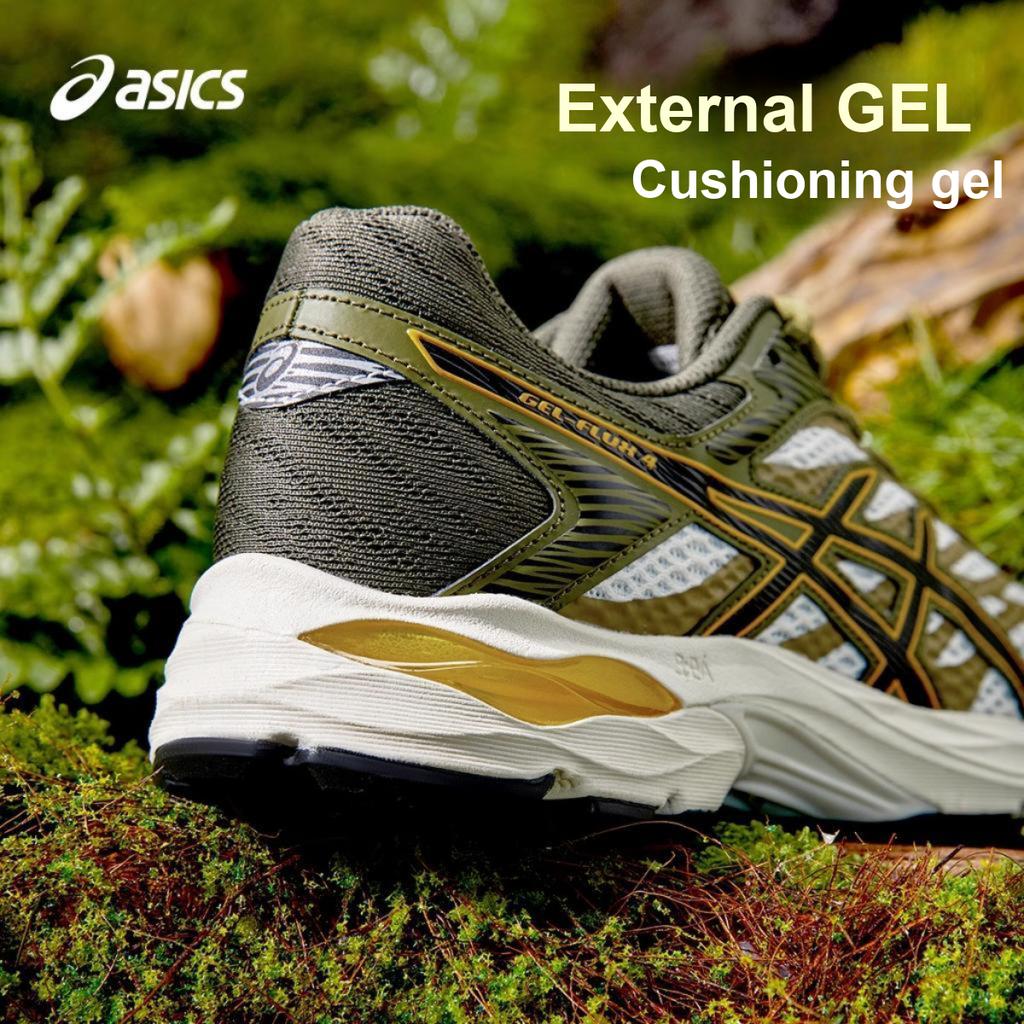Asics Gel-Flux 4 Mesh Comfortable Durable Physical Test Low-Top Kids Running Shoes Kids running shoes Gray Yellow 1014A321-301