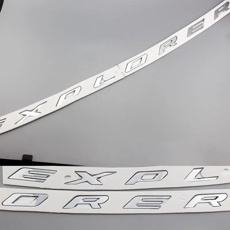1Pc Chrome Black 3D ABS EXPLORER Letters Car Front Hood Bonnet Emblem Badge Sticker Car Styling Accessories