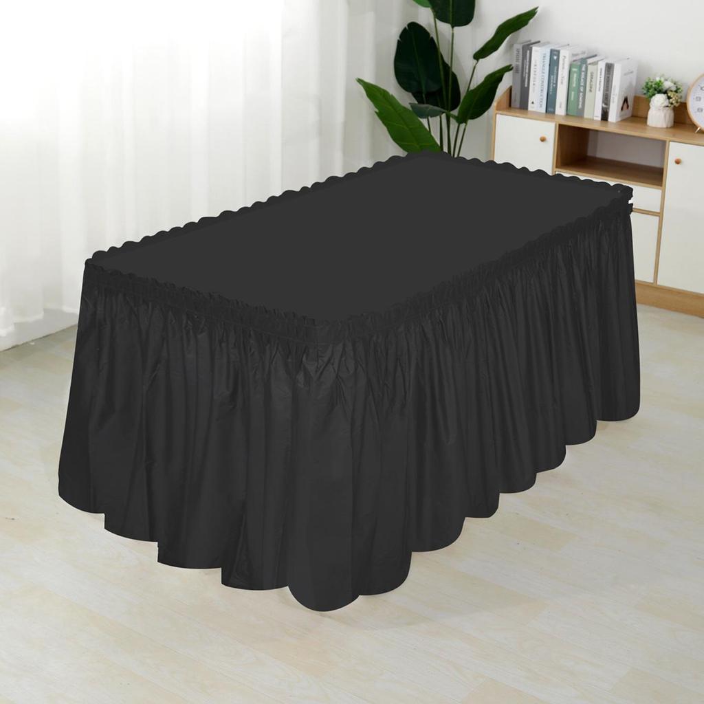 Colorful Thickened Waterproof Disposable Table Skirt Set for Birthdays, Parties, and Weddings