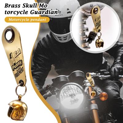 Motorradglocke Hängedekoration Interessantes Ornament Motorradwächter Glücksbringerglocken Motorrad Dekorative Metallanhänger