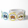 500Pcs/Roll Cartoon Construction Vehicle Transportation Truck Pattern Stickers for Kids Reward Sticker Bulk