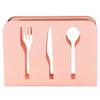 Napkin Holder Unique Knife Fork Cutout Pattern Anti Slip Upright Metal Napkin Holder Table Decorations for Bars Cafes
