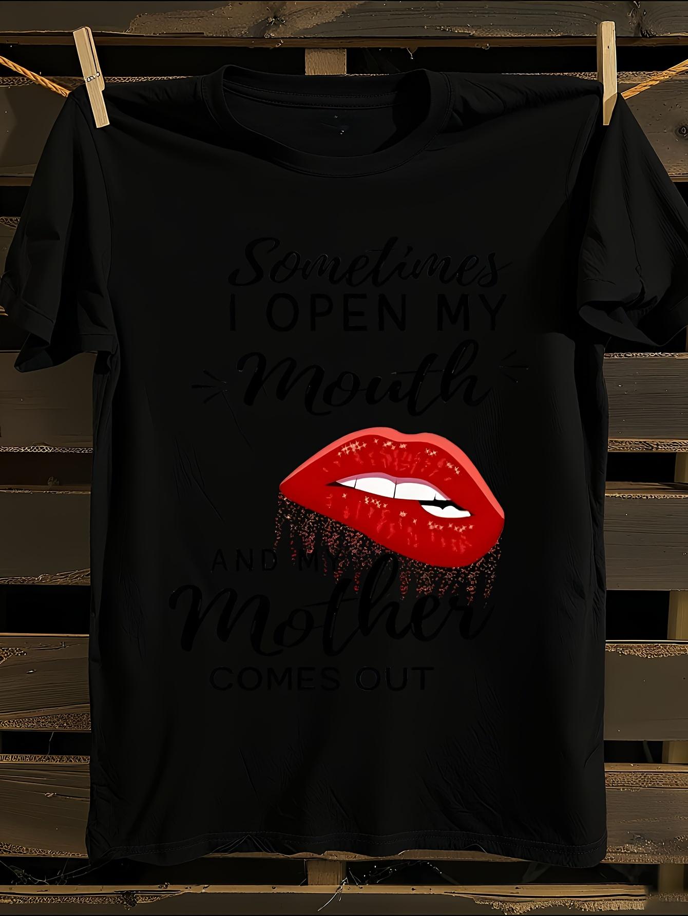 1pc Funny Slogan T-shirt XXXL