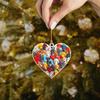 Acrylic Dachshund Ornament Festive Party Decor Dachshund Christmas Ornament for Xmas Tree Car Rearview Mirror Heart for Holiday