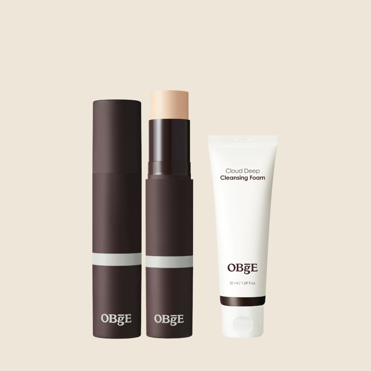 Natural Cover Foundation + Cloud Deep Cleansing Foam 50ml Set No. 3 Sand