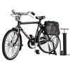 Simulation Collection Gifts Toys For Boys 1:10 Model Mini Retro Alloy Bicycle Diecast Mountain Metal Bike With Inflation Pump