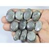 221Cts. Natural Black Fossil Coral Oval Cabochon Loose Gemstone 11Pcs Lot C-638
