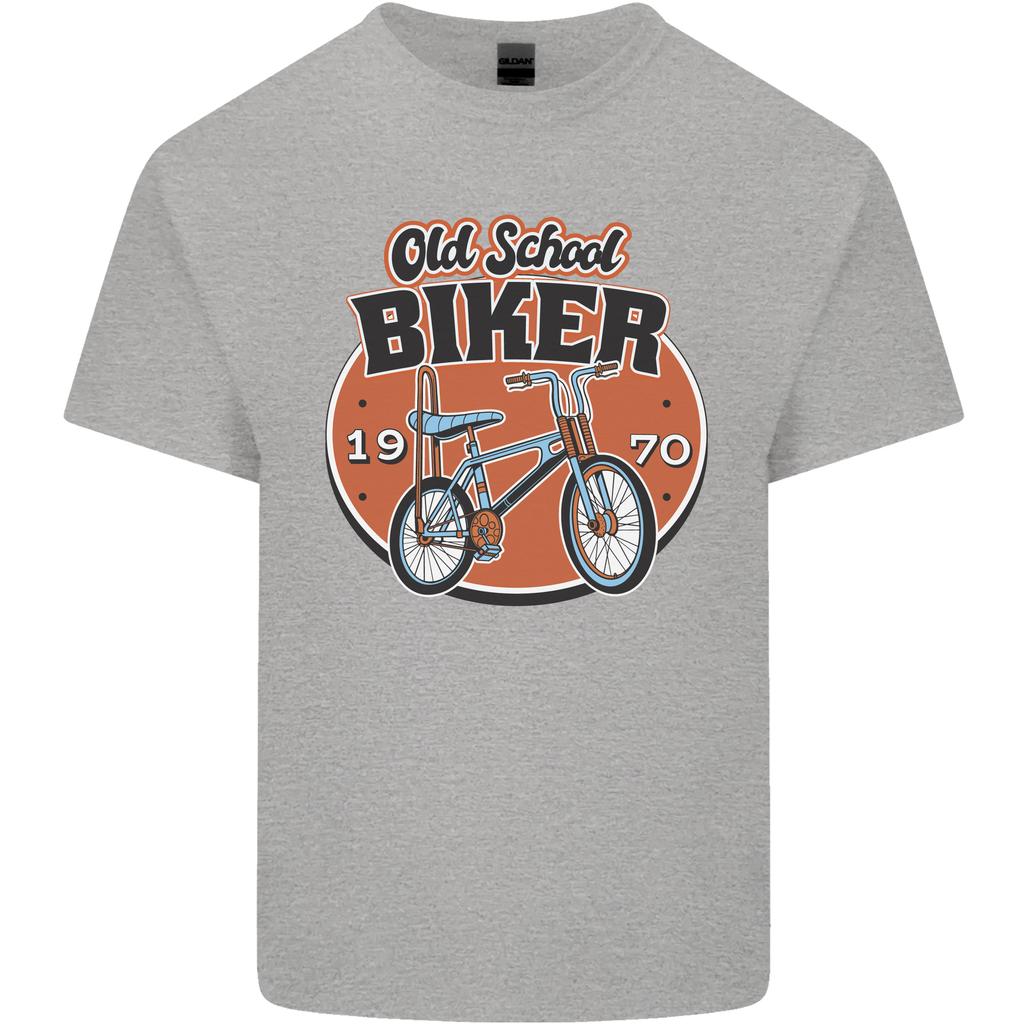 Old School Biker Bicycle Chopper Cycling Unisexs Light Cotton TShirt