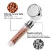 1-3Pcs Filtered Shower Head Bathroom ABS High Pressure Water Saving Spray Handheld Clear Showerheads with Filter Beads