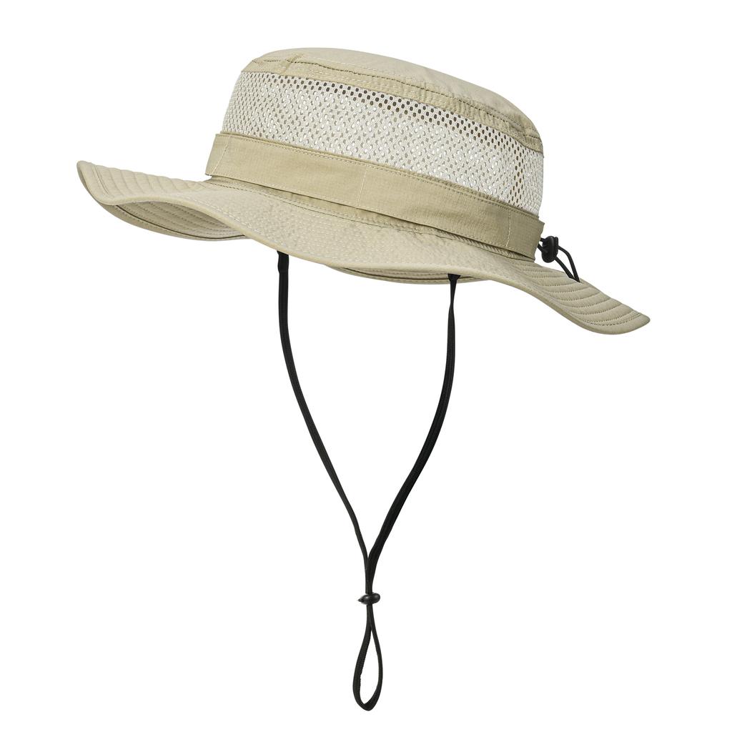 JANGOUL Men Outdoor Mesh Sun Hat Wide Brim Sun Protection Hat Fishing Hiking Hat