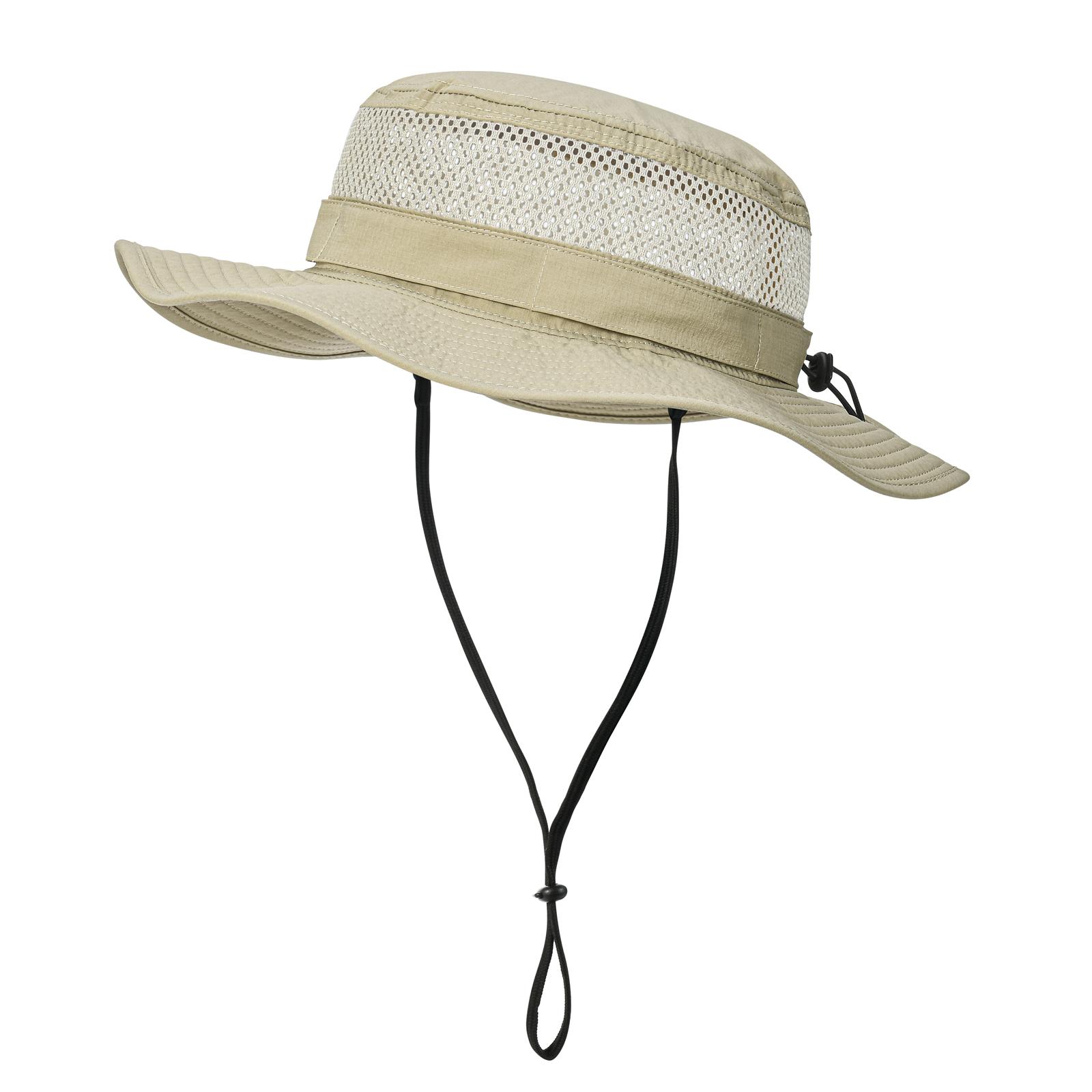 

JGNGOUL Classic Sun Hat for Men Breathable Cowboy Boonie Hat UPF 50+ Sun Protection Bucket Hat for Fishing Hiking 58CM хаки