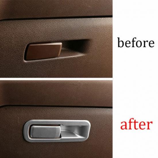 Inner Co-Pilot Storage Box Handle For BMW X1 F48 16- Panel Trim Matte Silver