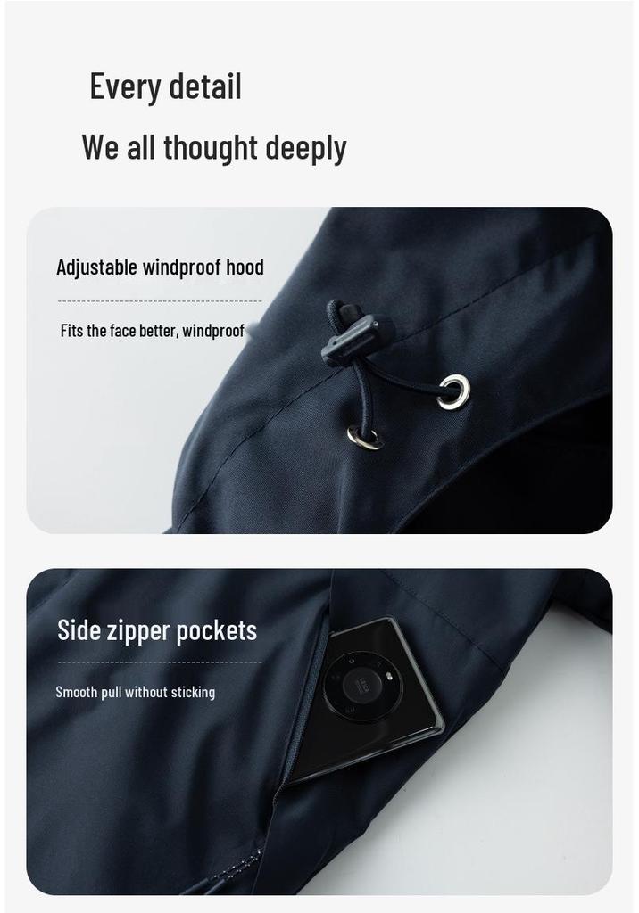 6XL Unisex 3-in-1 Ski Jacket Set: Thickened, Detachable for Autumn/Winter