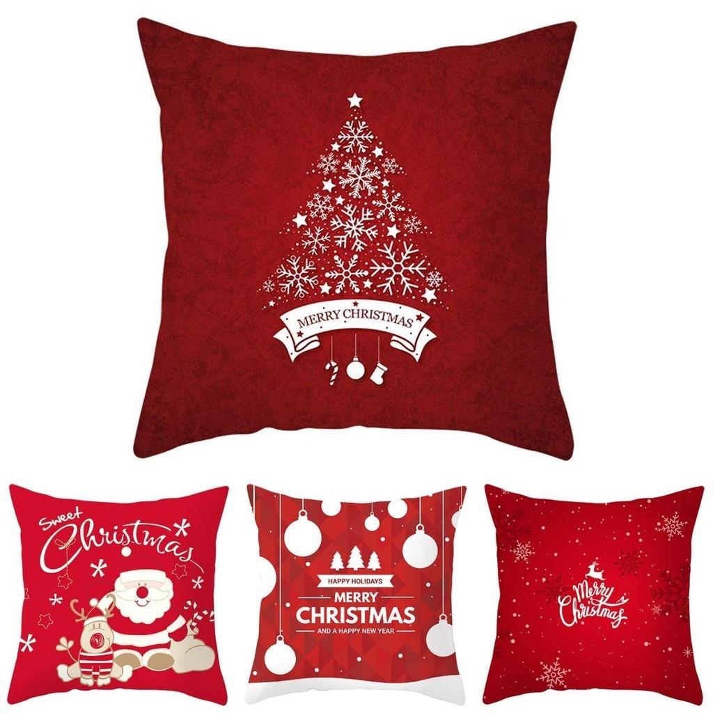 Eleganter Weihnachtsroter Kissenbezug Superweicher Kissenbezug für stilvolle Sofadekoration