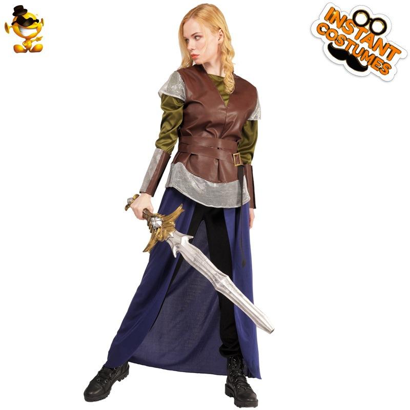 Halloween adult Europe mid-world women's leather samurai warrior costume cosplay cosplay costume