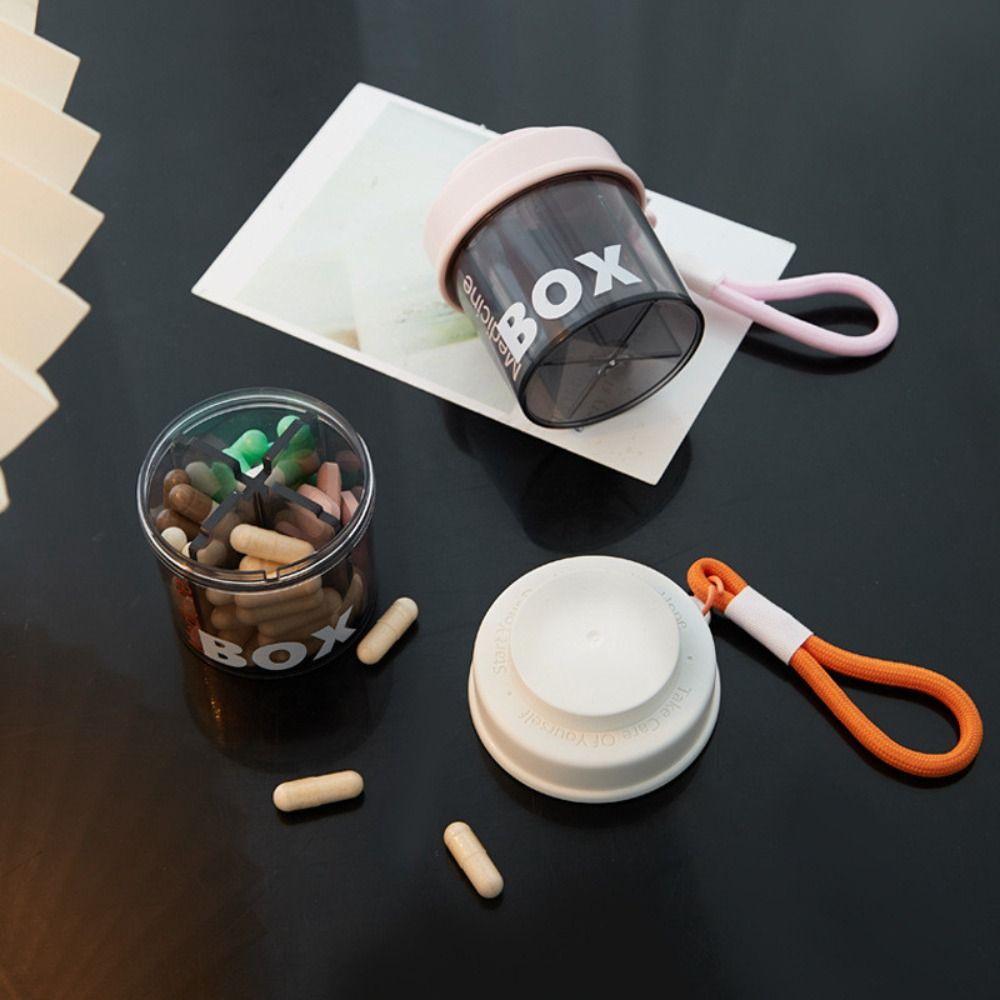 Lanyard Pill Case with Lid Pill Box Portable Pill Dispenser