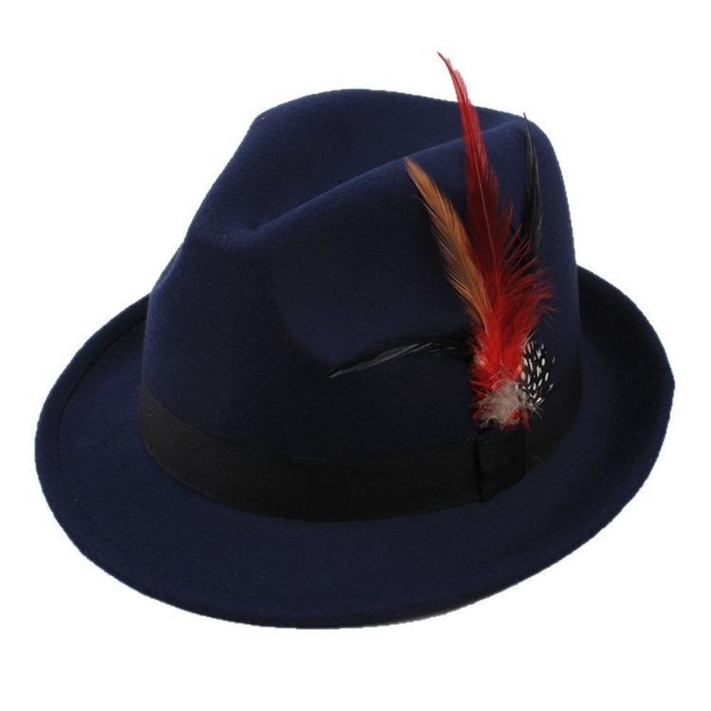 Fedora Hat Topper Hat Panama Bucket Hat Classic Show Hats Cowgirl Party Decorations темно-синий
