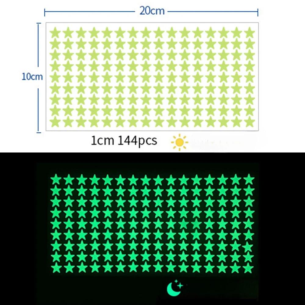 Luminous Wall Stickers for Kids Rooms Dots Stars Ceiling Wall Decals Glowing Stickers Wall Decals Glow In The Dark Home Decor