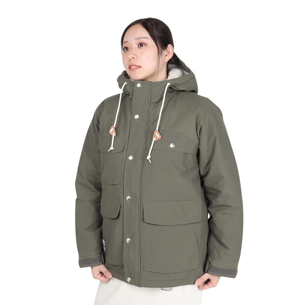 Chums Camping Boa Size L Women's Parka, Olive,