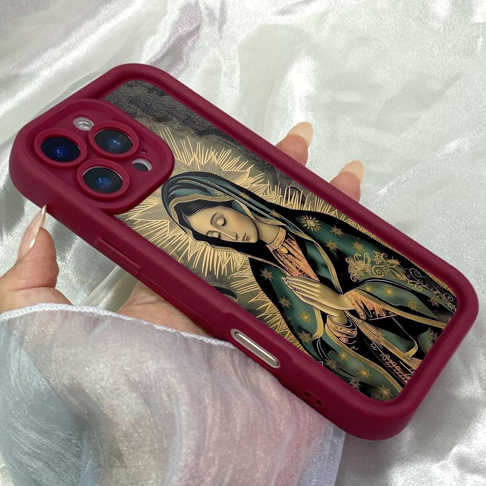 JT565 Virgin Mary Jesus Daily for iPhone 17 16 15 14 13 Pro Max Samsung S26 S25 Ultra A17 A07 A56 A16 A15 A14 Xiaomi 15T Redmi 15c 14C 13c Soft Case