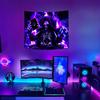VIKAMA Neon Passion UV Reaction Skeleton Poker Kingdom Theme Tapestry Luminous Polyester Wall Decoration