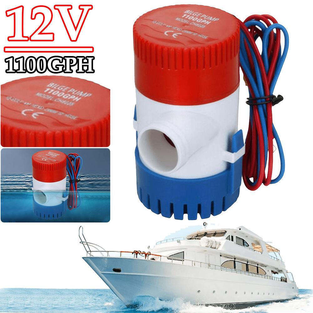12V Vacuum Water Pump Submersible Marine Boat Bilge Pump 1100GPH Water Pump Used In Boat Seaplane Motor Homes Houseboat