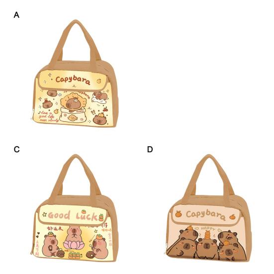 Cartoon Lunch Bag Insulated Bag Large Capacity Zipper Closure Waterproof Easy to Clean Lunch Tote Bag with Handle